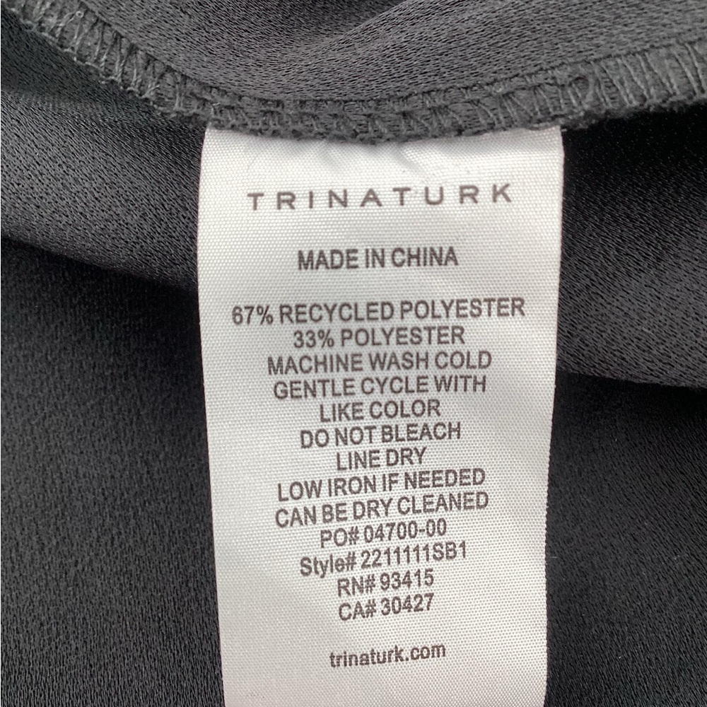 Trina Turk Black Aquatic Wrap Blouse - Picture 7 of 12